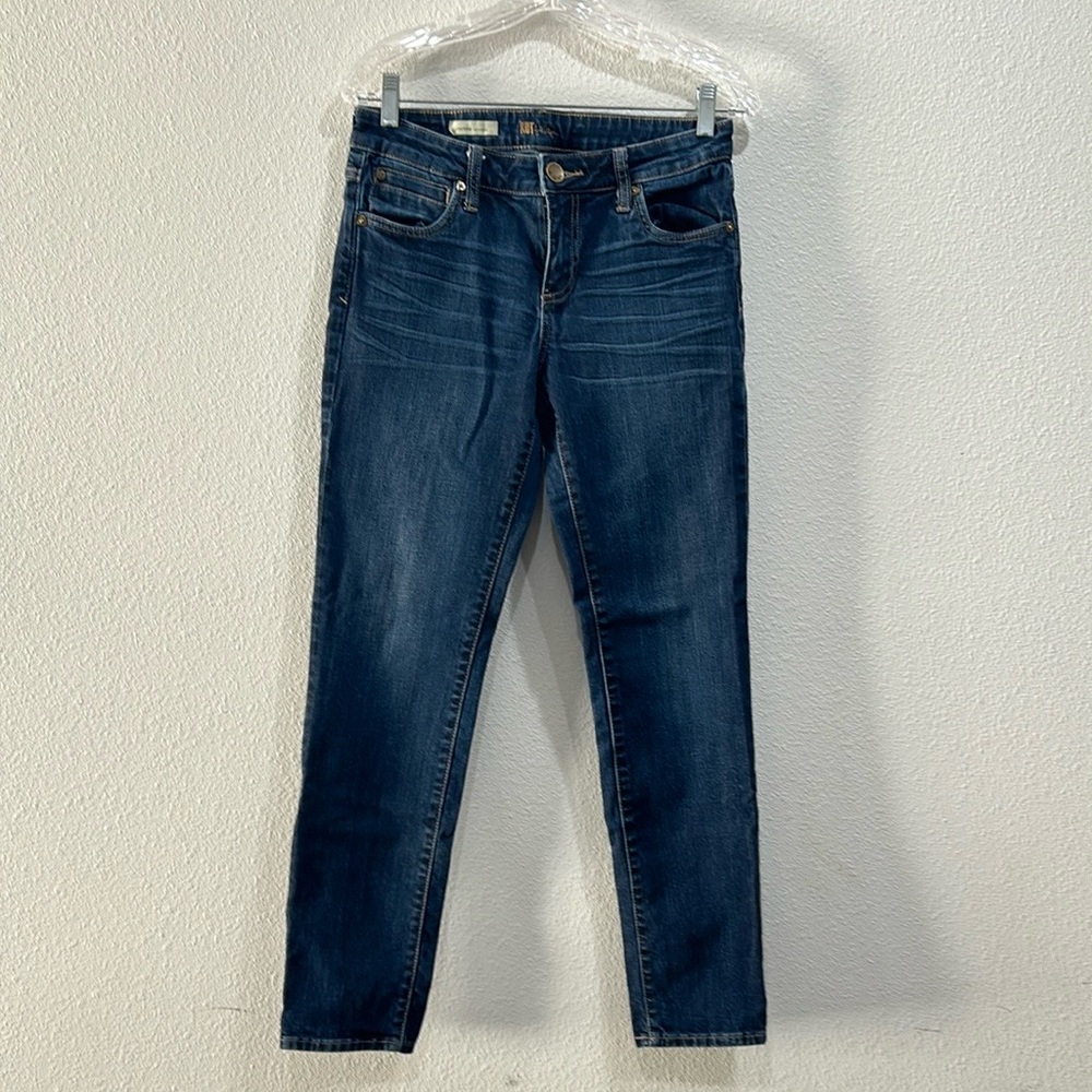 Kut from the Kloth Womens Catherine Boyfriend Jeans 4 Blue Mid Rise Medium Wash